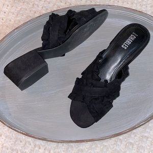 Black mule style heels. Style Charles size 7 womens.